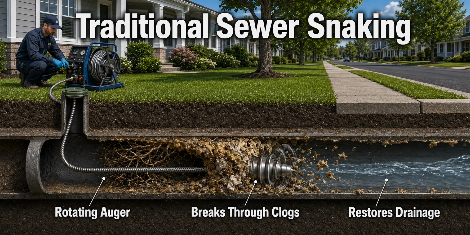 Loudoun County Virginia Sewer Snaking Pipes
