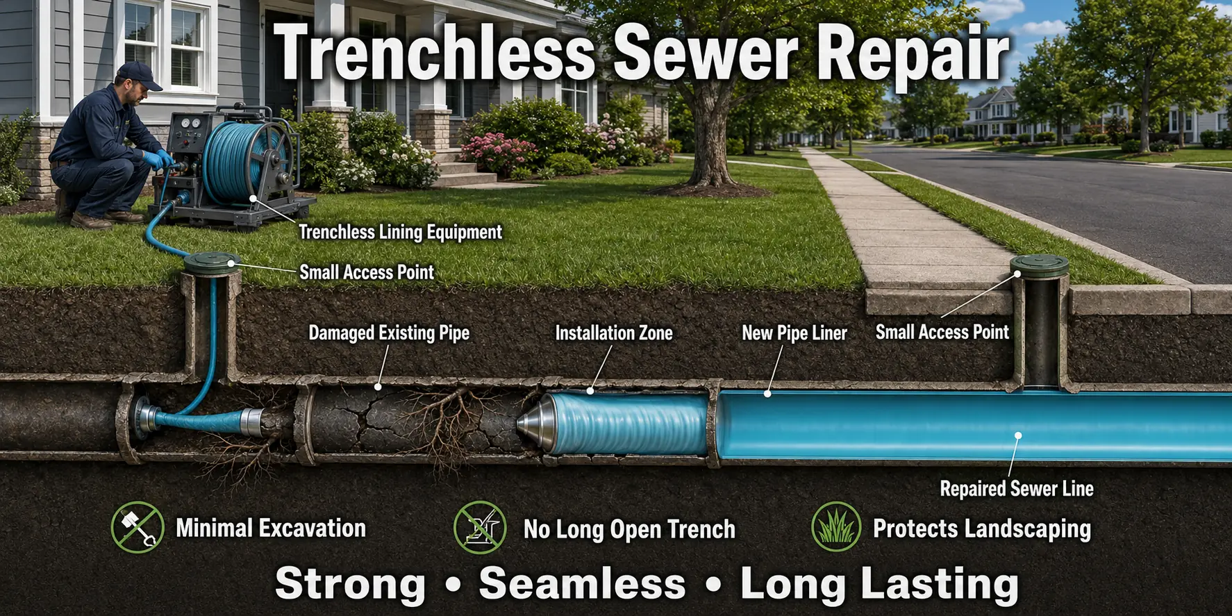 Loudoun County Virginia Trenchless Sewer Pipe Repair